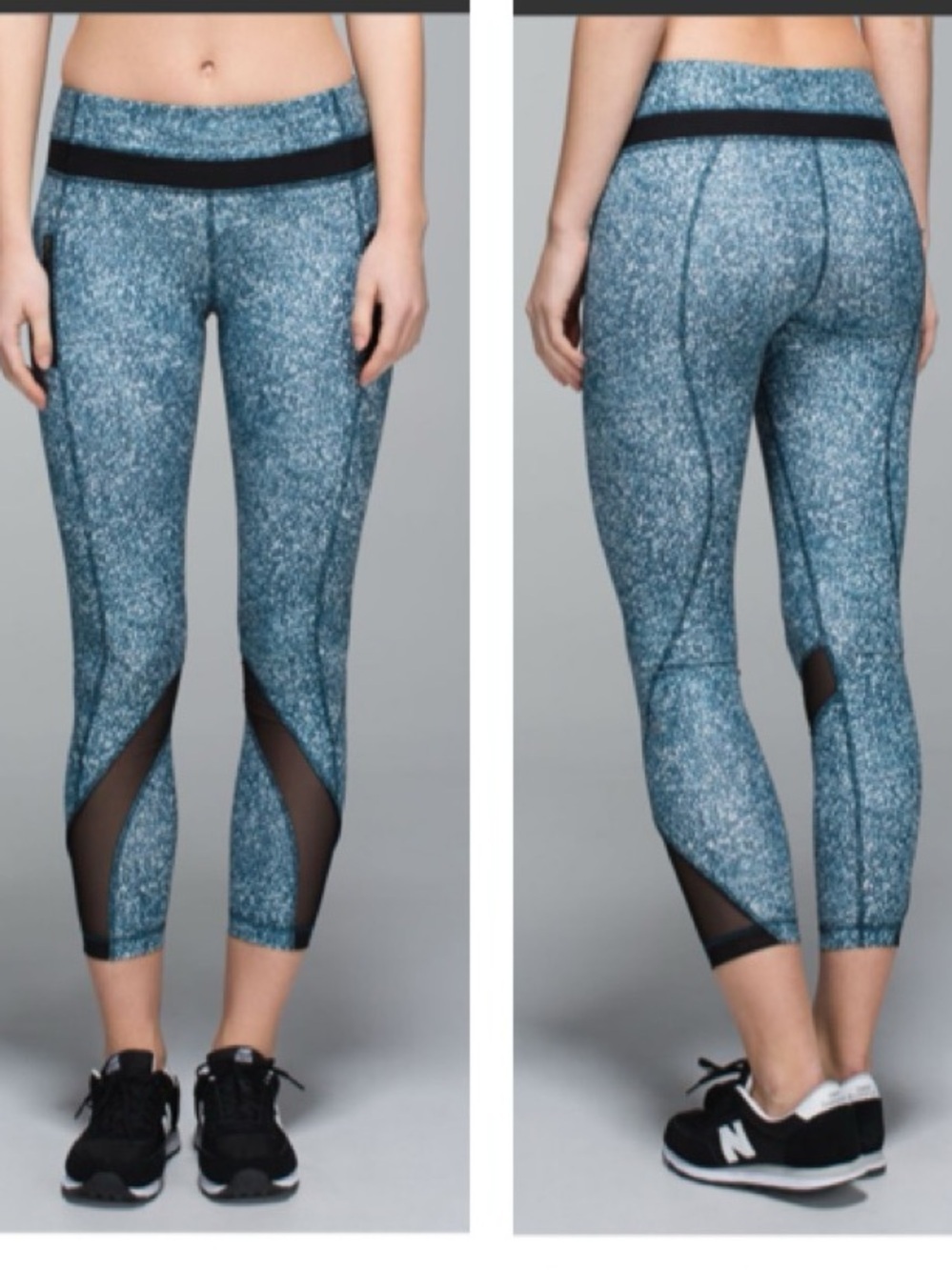 Lululemon Inspire Tight II Mesh Luxtreme 6 Pant Pebble Alberta Lake Black Blue